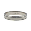Par de alianzas de oro blanco 18k satinado y brillo de 4.5mm Par de alianzas de oro blanco 18k satinado y brillo de 4.5mm