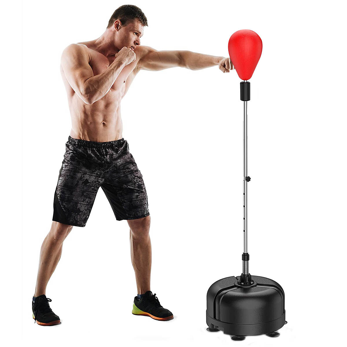 Boxeo en Casa con Comba y Pelotas para Reflejos - Kit de entrenamiento One  Punch Boxing, Set de accesorios para entrenar: Punching ball para Adulto y  Niños con Cuerda de Saltar 