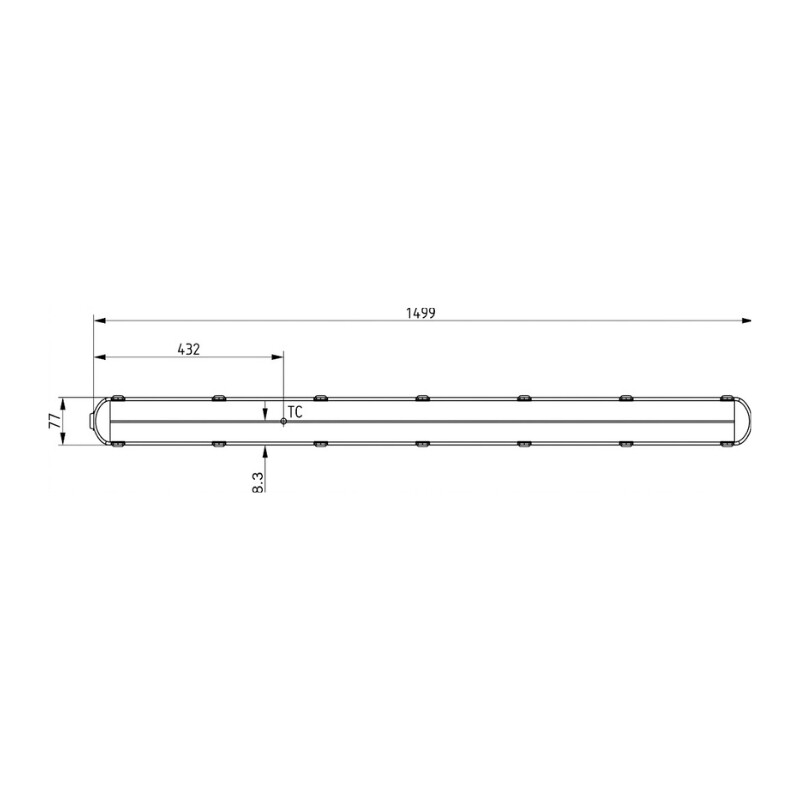 LEDVANCE DAMP PROOF PFM 43W - 4000K 6450LM Tubo LED Estanco LEDVANCE 150CM 43W 4000K IP65