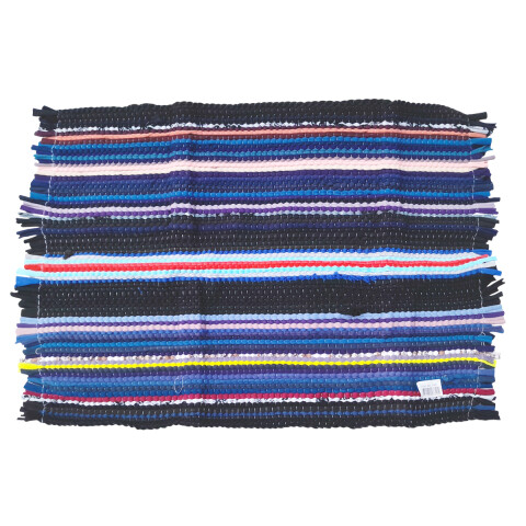 Alfombra tela rayitas multicolor 58x38cm Alfombra Tela Rayitas Multicolor 58x38cm