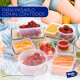 Set 12 Recipientes Tarros Hermeticos Con Tapa Plastico Blanco
