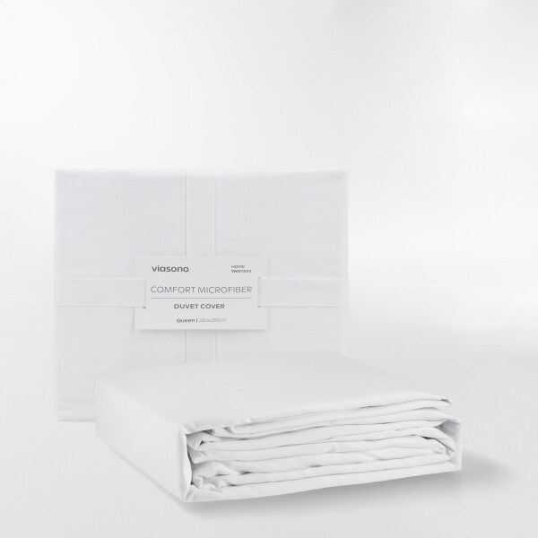 FUNDA DE DUVET MICROFIBER BLANCO - QUEEN