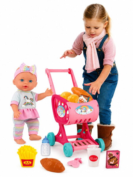 BEBOTE SET CON ACCESORIOS ROSADO