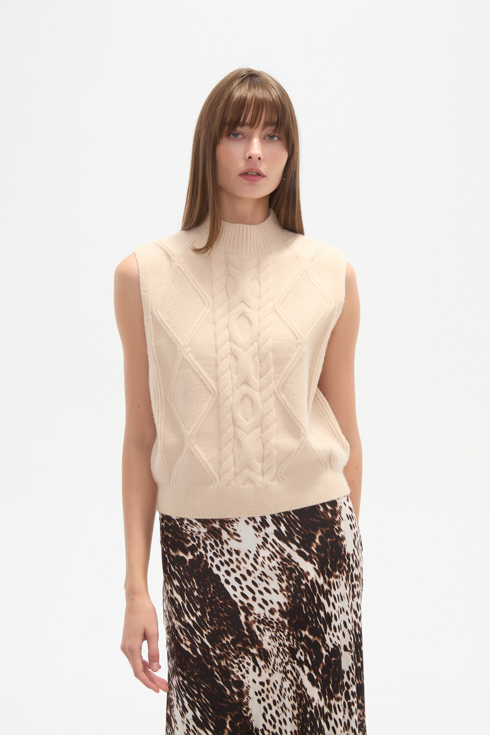 Chaleco Vesti Beige Claro