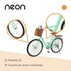 Bicicleta Urbana Rodado 26 con Canasto Vintage Verde
