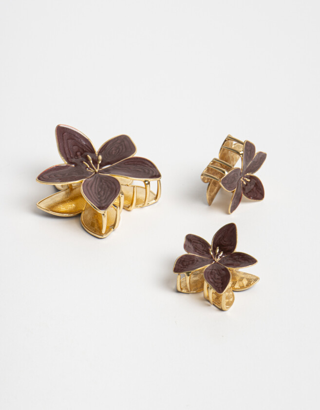 Broches Sets Con flores Set De Broches - Combinacion Bicolor