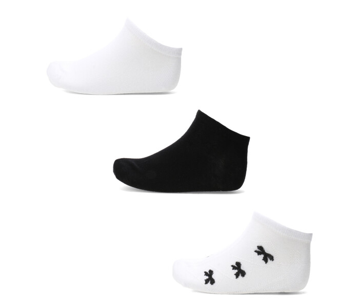 Medias de Mujer Miss Carol trainer pack x3 Blanco - Negro