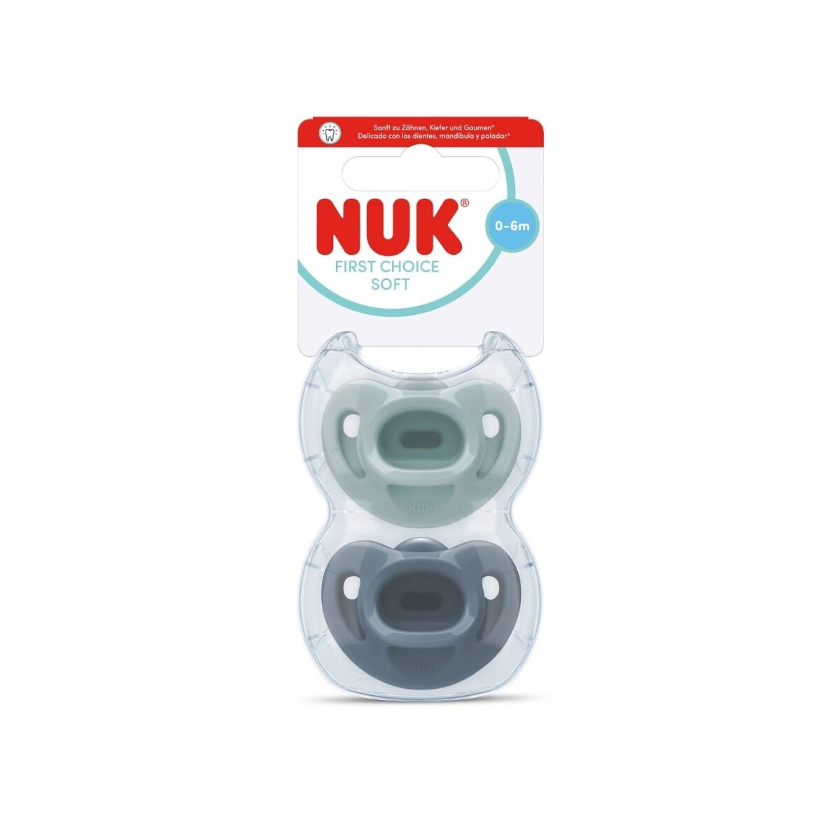 Chupete Nuk First Choice Soft Silicona Talle 1 Verde 2 Uds. 