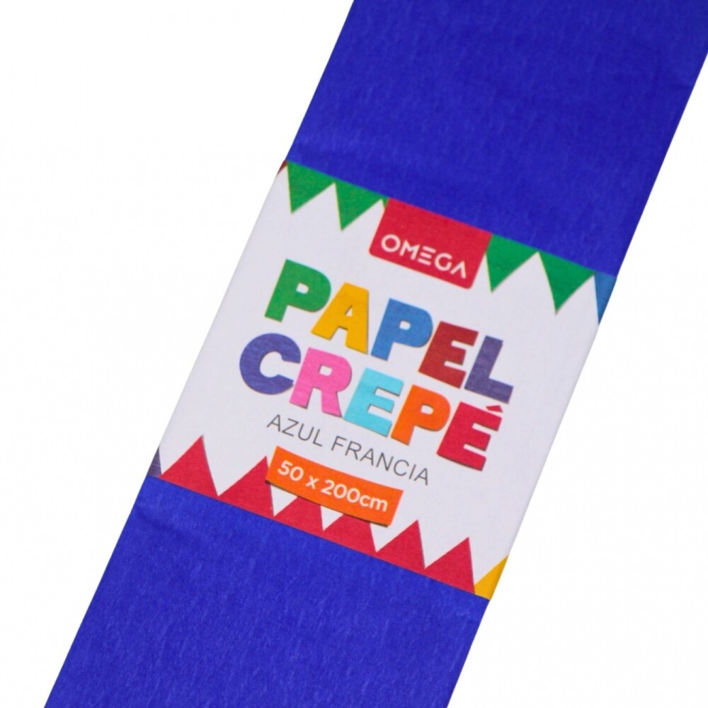 PAPEL CREPE 2MTS.X0.50 COLOR AZUL FRANCIA