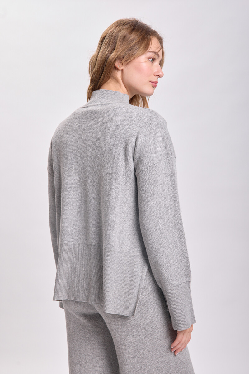 Polera punto Gris Claro