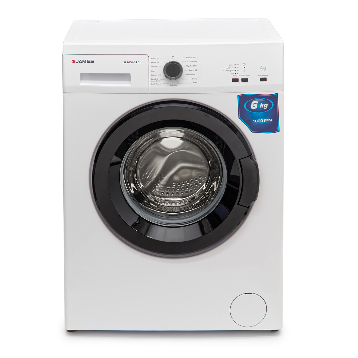 LAVARROPA JAMES LR 1006 -G3 6Kg -Blanco (Nvo) - Sin color 
