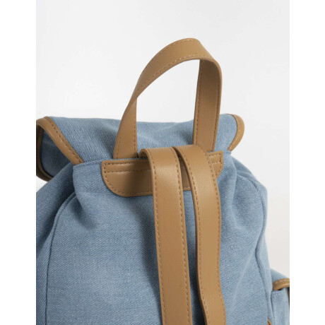 Mochila Denim Back To School Azul Celeste
