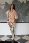 Camisa Puño Lino Beige