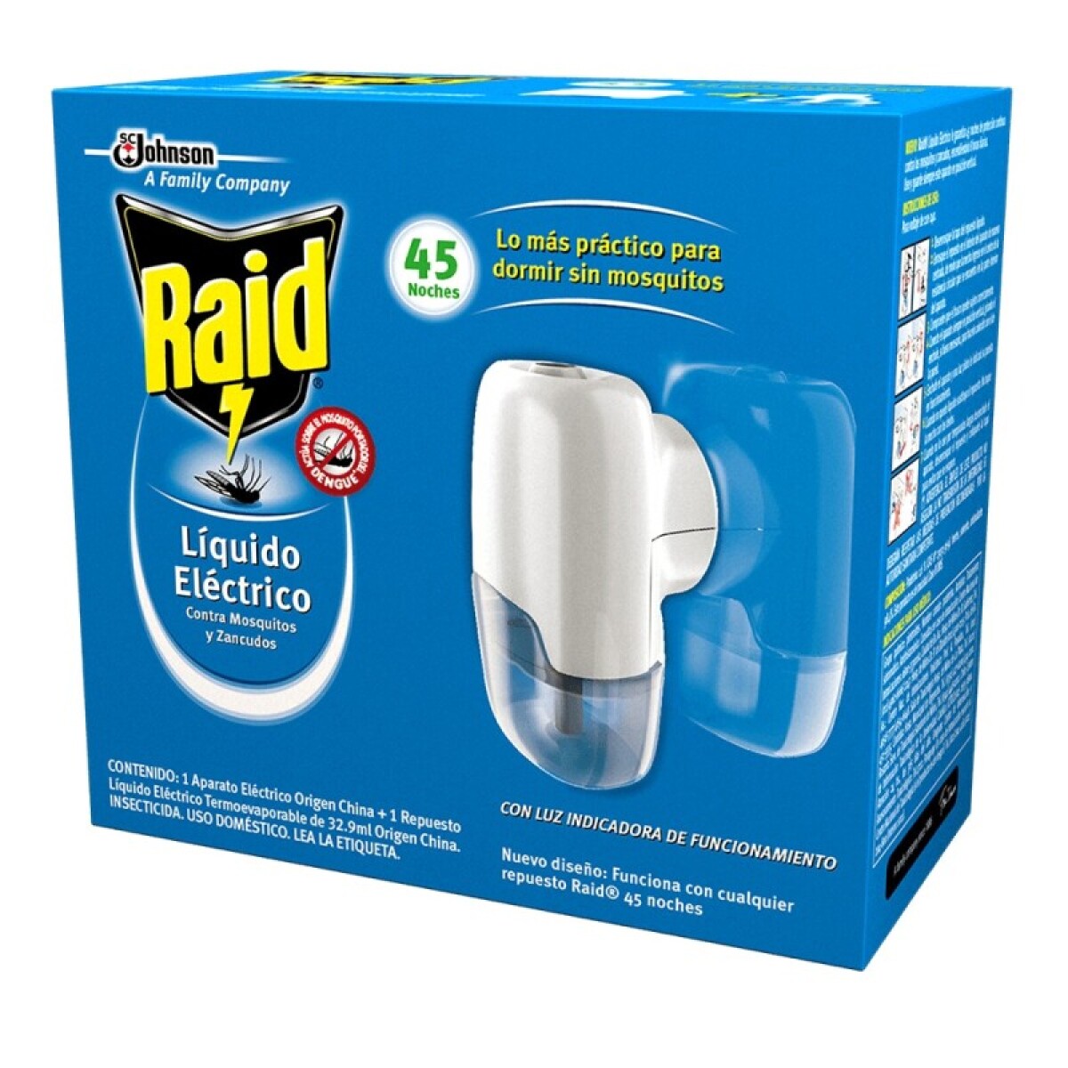 Raid líquido insecticida aparato 45 noches 