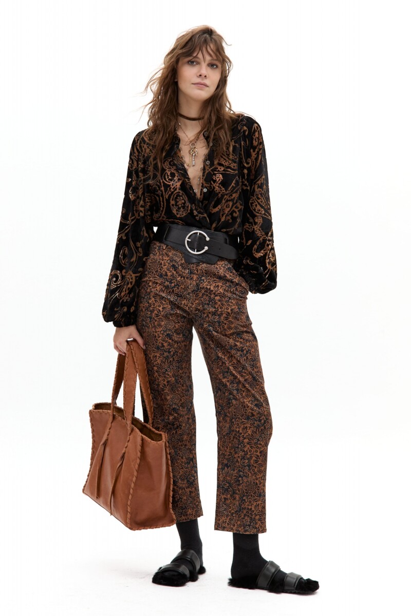 Camisa Claire en Terciopelo Pisley Velvet