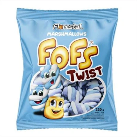 Marshmallows FLORESTAL 220grs Celeste y blanco