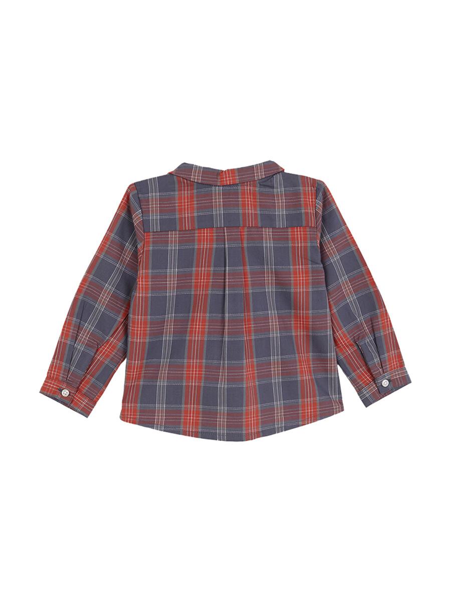 Camisa Cuadro Tartan Azul Pato