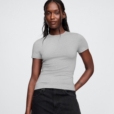 SS CLOSEKNIT CREW - 23 1/2 BC15 LT GREY HEATHER