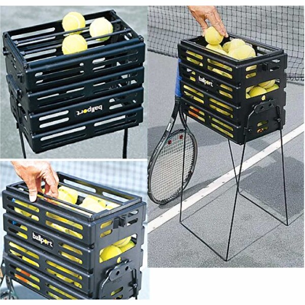 Canasto Para Pelotas De Tenis Tourna Tennis Ballport 80 Balls Negro