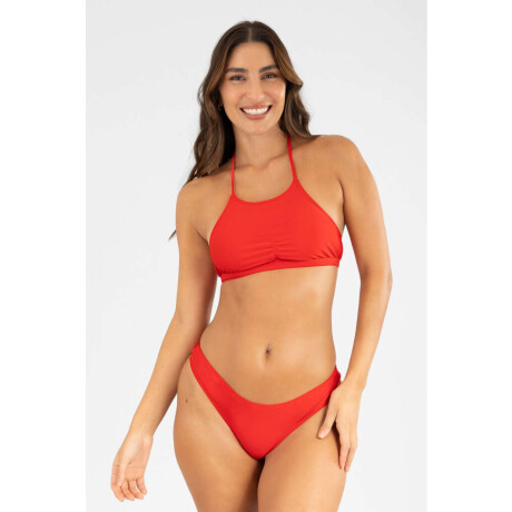 Top halter Hot red