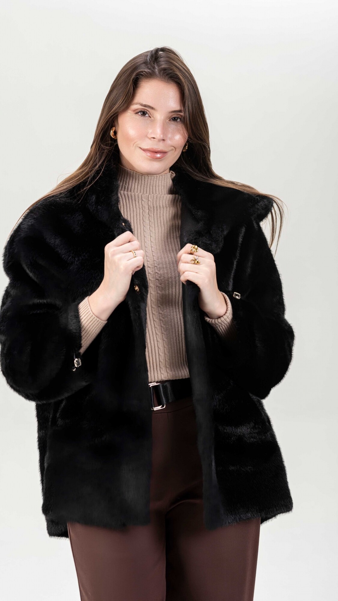 Campera Reversible Georgia Negro