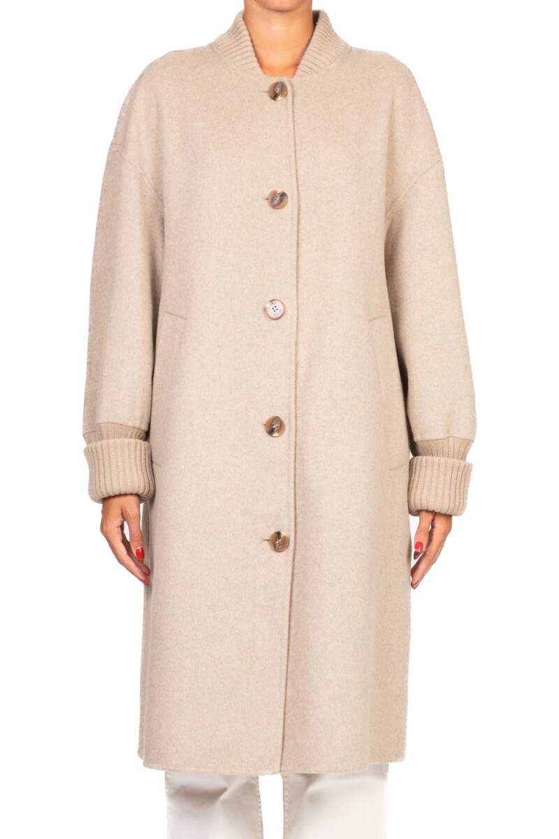 CHAQUETA LARGA Beige