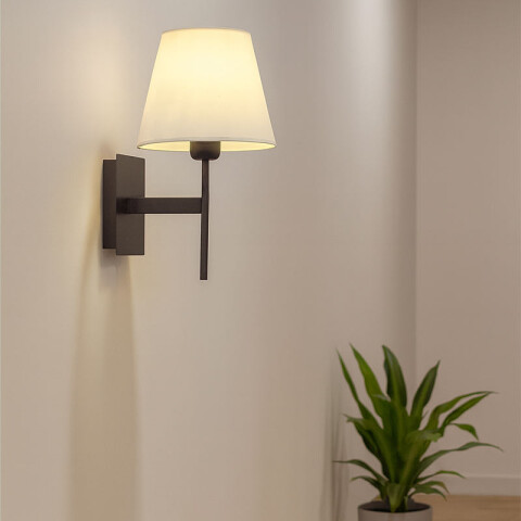 Lámpara de pared c/ pantalla de tela E27 Ø22X30cm IX9260