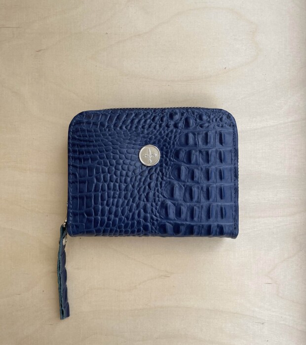 Billetera Fez Crocco Azul