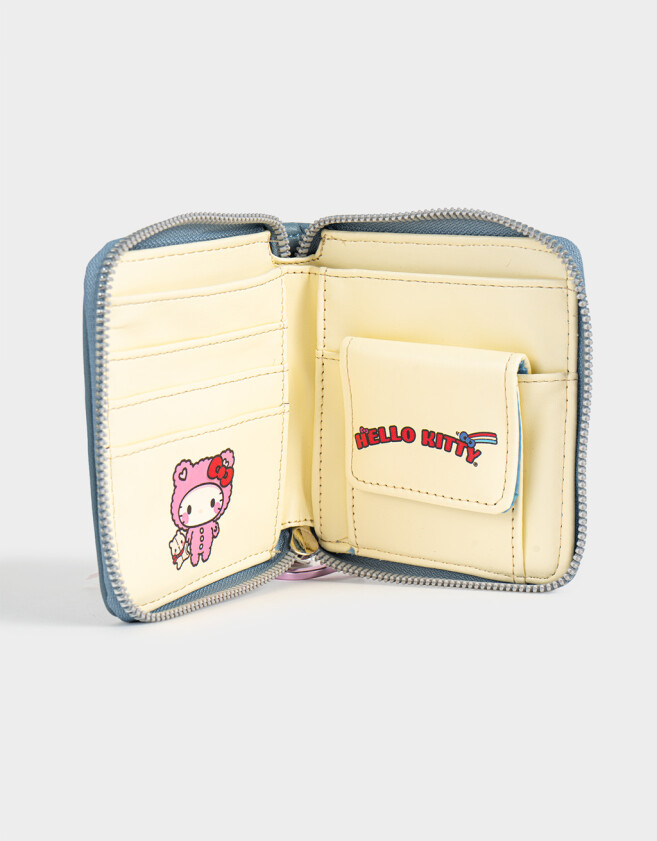 Billetera De denim Billetera Denim Hello Kitty Kawaii - Azul Celeste