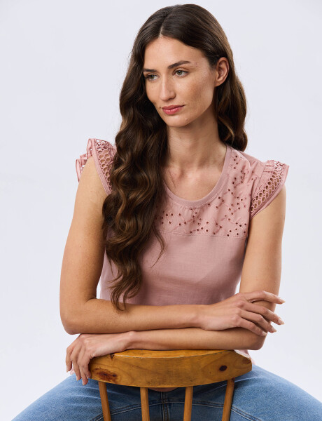 REMERA LISA DE ALGODÓN Rosa