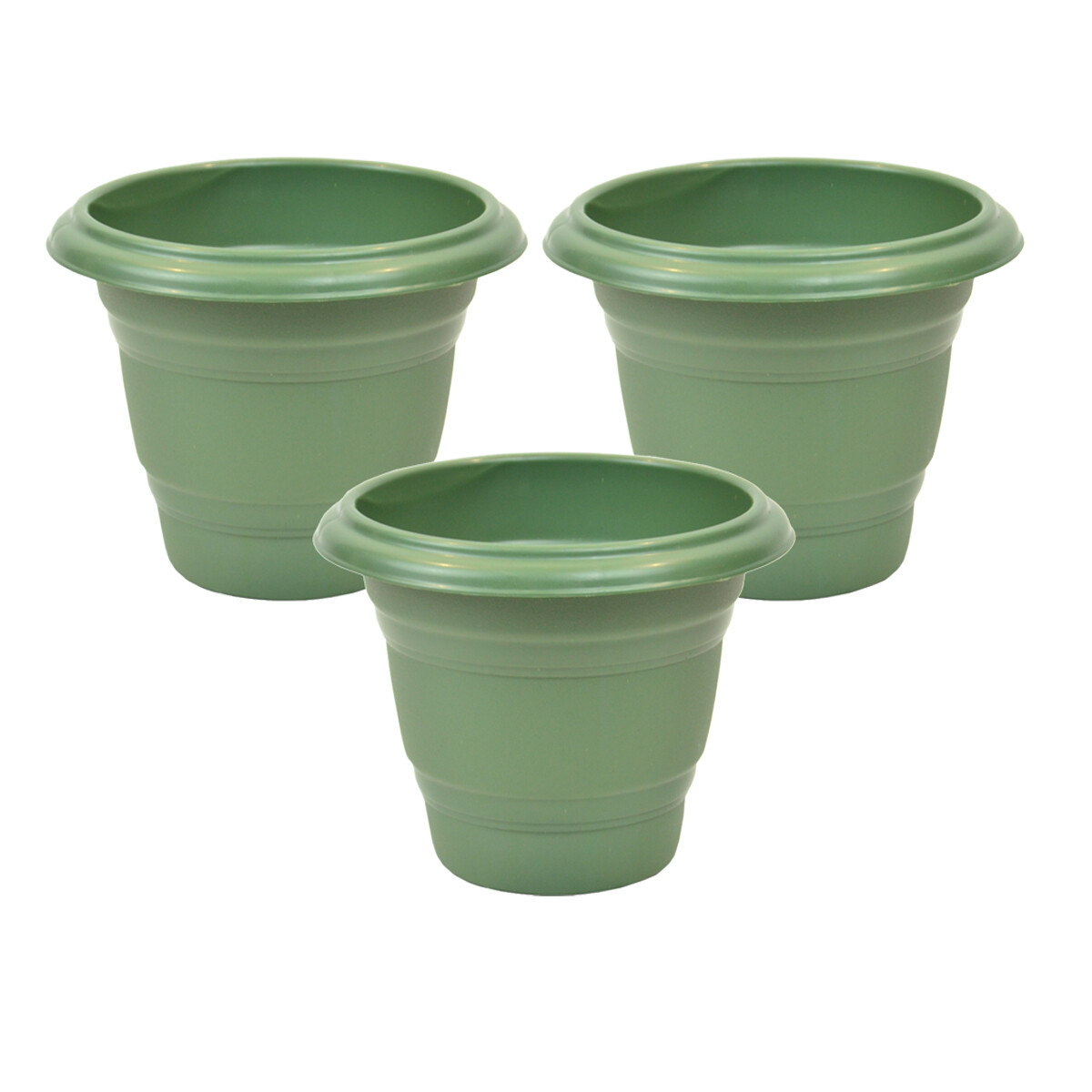 Set x3 Maceta redonda 8 lts - VERDE 