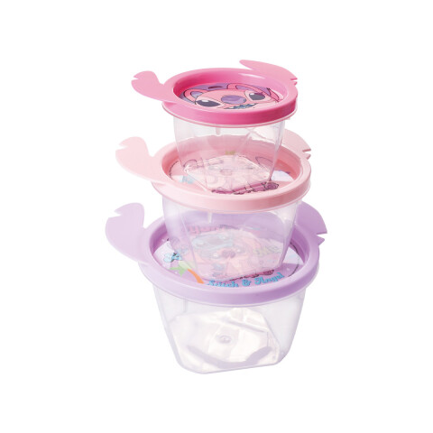 Pack x 3 Recipientes Connect Angel Stitch Rosa U