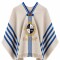 poncho niño patrio bordado Escudo Nacional Dorado