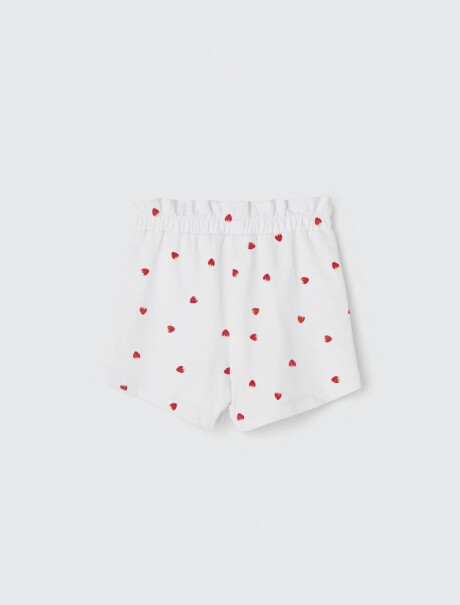 SHORT INFANTIL ESTAMPADO BLANCO