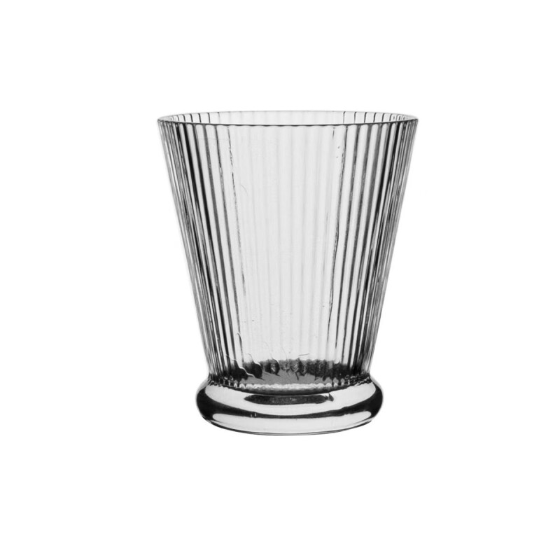 Vaso de Agua Selecta Acanalado 280 ml VASO DE AGUA DE VIDRIO 280ML INCOLORO ACANALADO