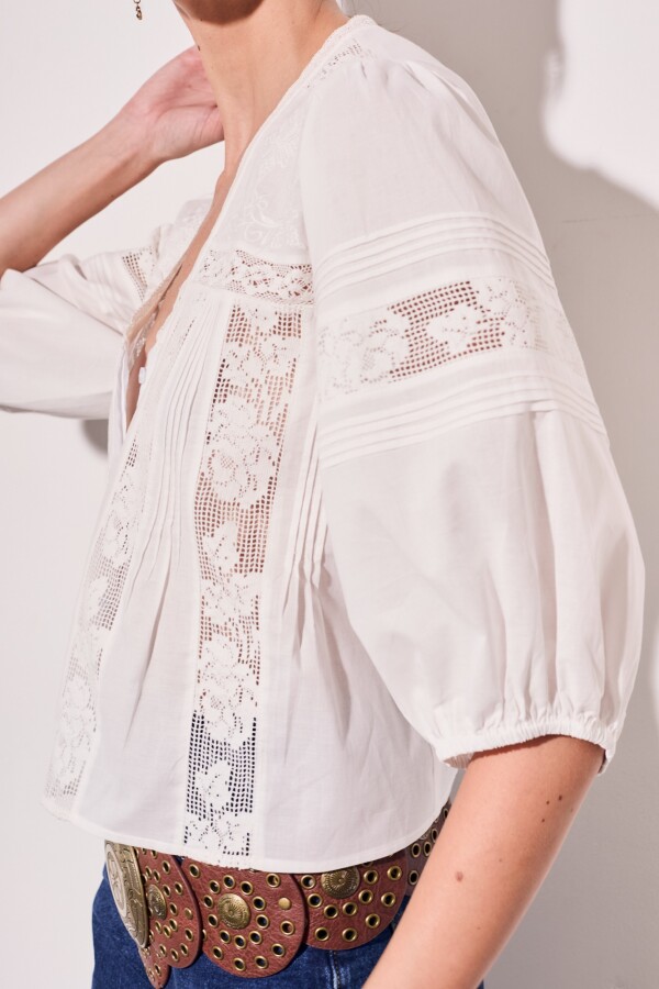 Blusa Boho Nacar