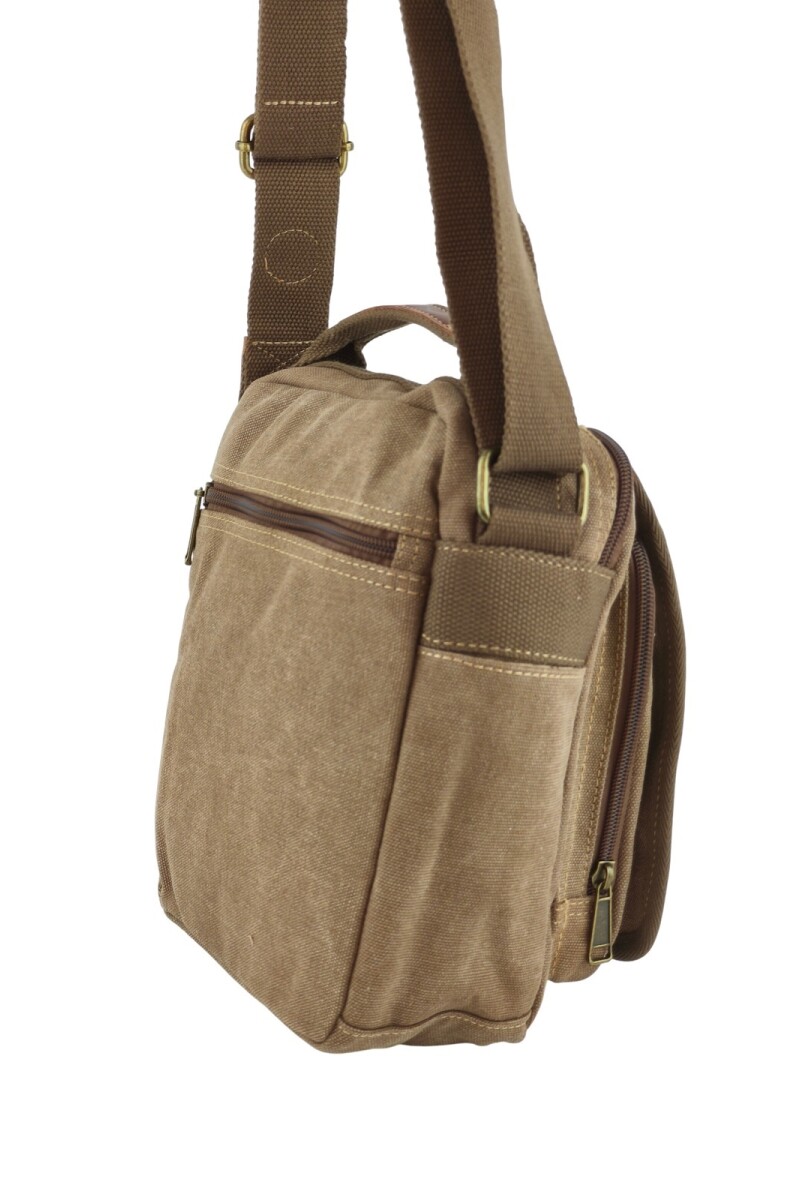 Morral con múltiples compartimentos Marrón