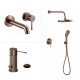 Juego De Griferia Signature Rose Gold Con Lavatorio De Pared