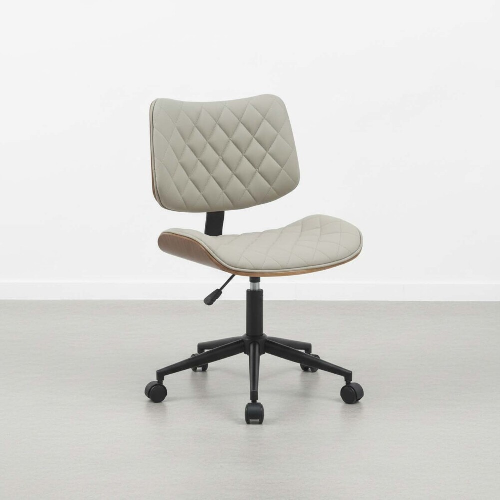 ASIENTO OFICINA MADERA-Y-PU NATURAL-BEIGE ELEGANT