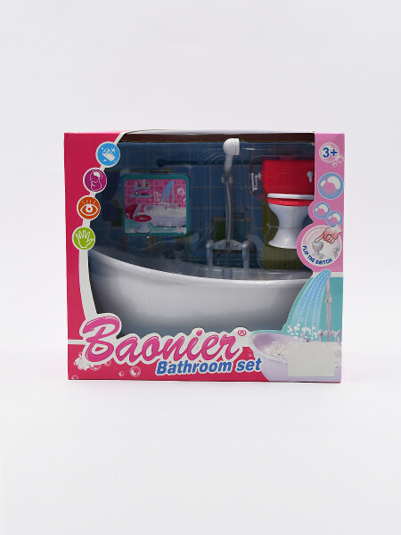 BAÑO SET PARA MUÑECAS BLANCO