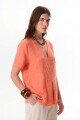 BLUSA LINO PEPPER CORAL