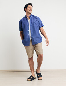 012655 CAMISA HARRINGTON LABEL Azul Osc/celeste