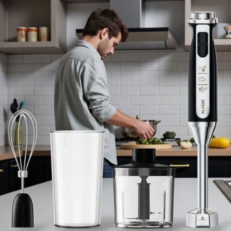 Mixer de acero inoxidable Klasse | 3 En 1 | Batidor, picador y vaso medidor Mixer de acero inoxidable Klasse | 3 En 1 | Batidor, picador y vaso medidor