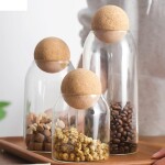 RECIPIENTE BOROSILICATO 500ML TAPA CORCHO D9.5XH13.5 RECIPIENTE BOROSILICATO 500ML TAPA CORCHO D9.5XH13.5
