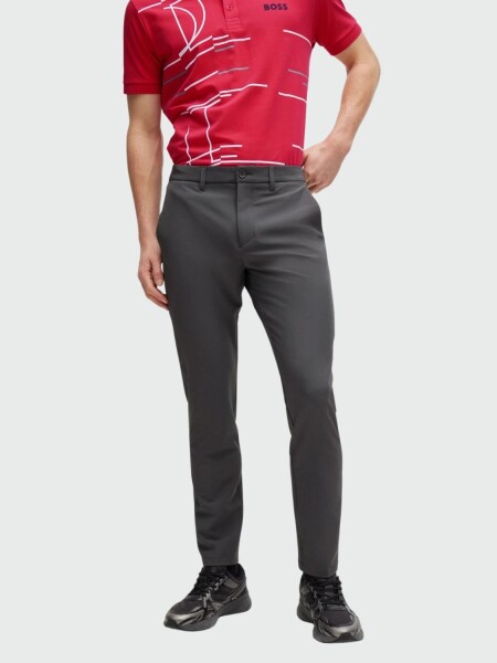 Hugo Boss -Pantalón casual, slim fit, COMMUTER Gris