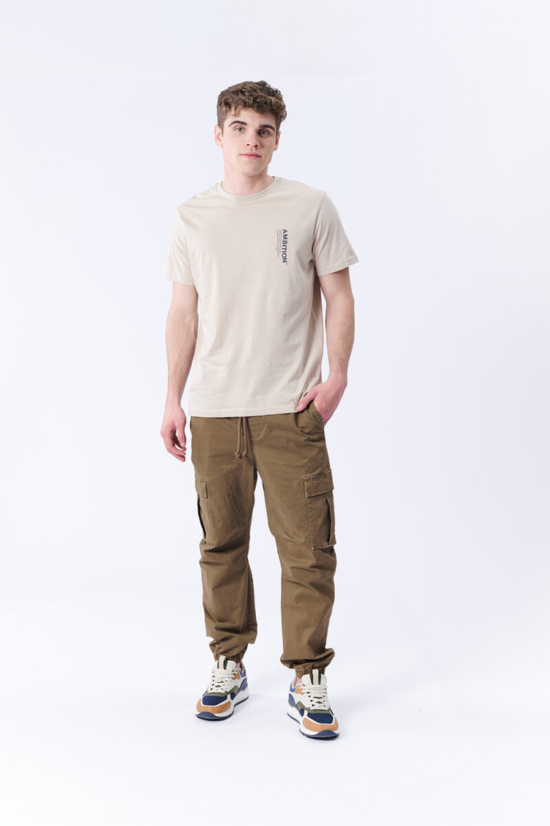 Pantalón Cargo Jogger - Marrón 