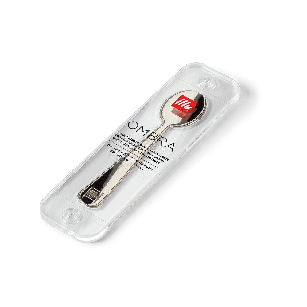 Cucharita illy Ombra en envase acrílico Cucharita illy Ombra en envase acrílico