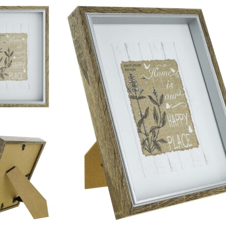 PORTARRETRATO MADERA BORDE INTERNO PLATEADO 22X27X5CM P/FOTO 15X20CM 23073 PORTARRETRATO MADERA BORDE INTERNO PLATEADO 22X27X5CM P/FOTO 15X20CM 23073