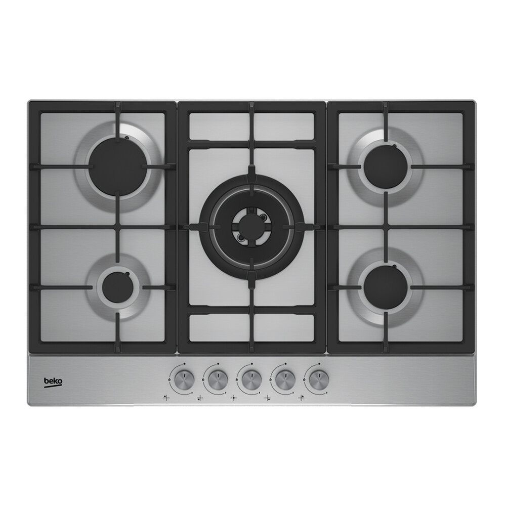 Anafe a gas 75cm 5 hornallas Beko HIAW 75225 SL Acero inoxidable