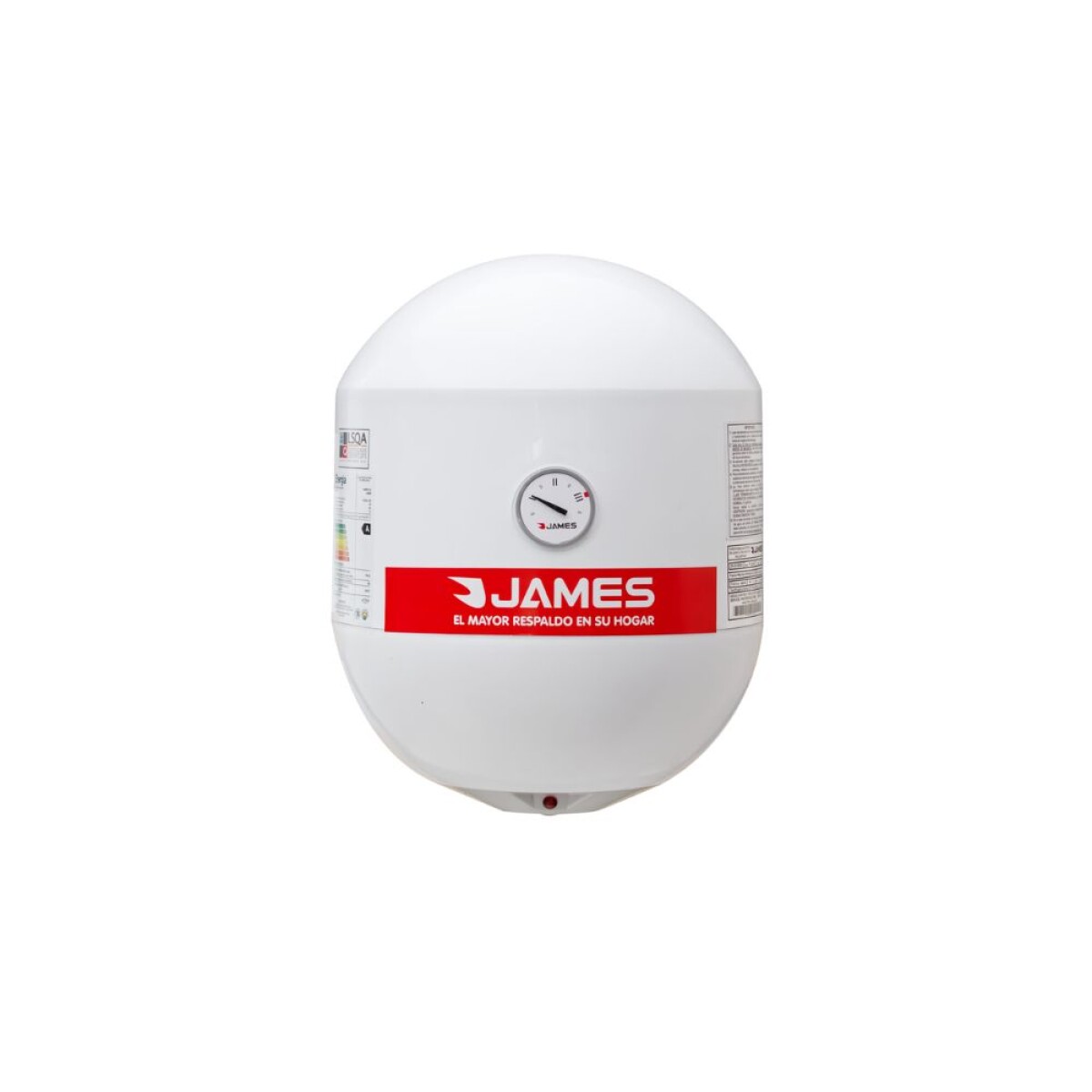 Calefón James 30 Litros Acero Cilíndrico 
